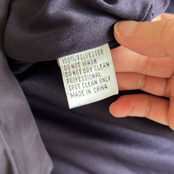 Ieena for Mac Duggal Foldover Off-the-Shoulder Slit Gown in Charcoal Size 10 - Picture 10 of 11